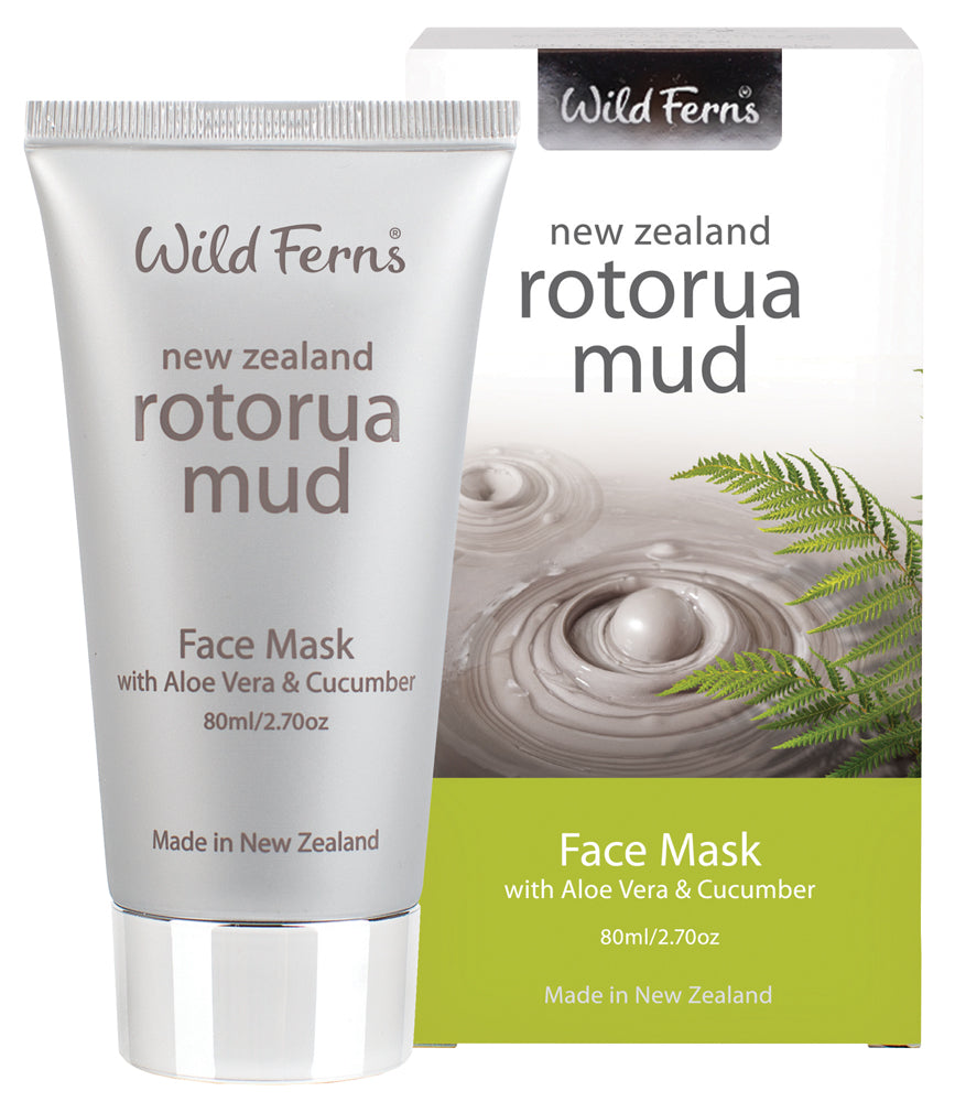 Wild Ferns Rotorua Mud Face Mask with Aloe Vera & Cucumber 80ml
